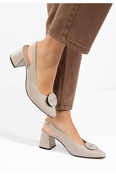 B T Shoes Ekathrine grey slingback shoes