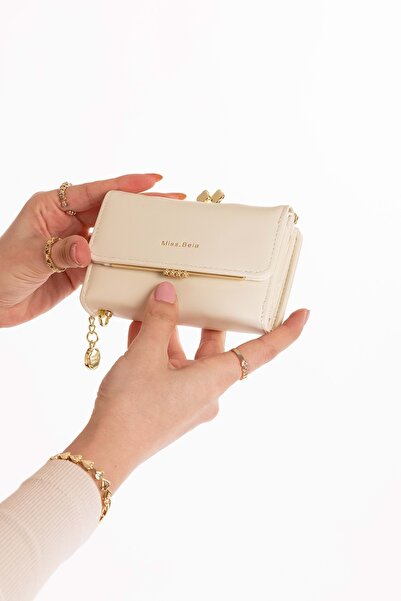 Gondol Kadın Günlük Kullanışlı Günlük Cüzdan ald.42144 Krem