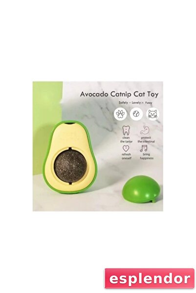 esplendor كرة لعق القطط بتصميم الأفوكادو