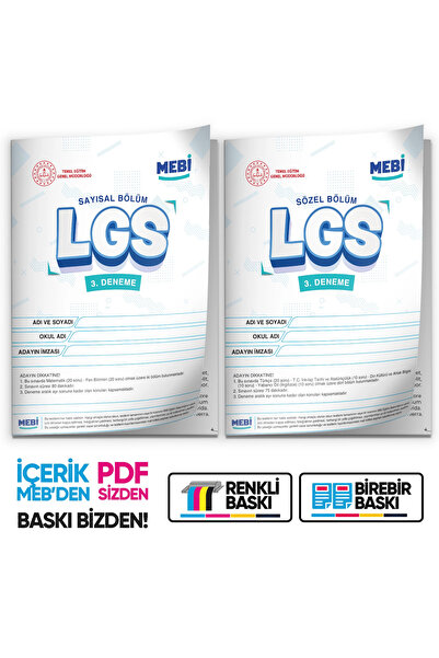 Karakutu Yayınları 2026 LGS 8.Sınıf MEBİ ONLİNE Türkiye Geneli 3. Deneme (Say...
