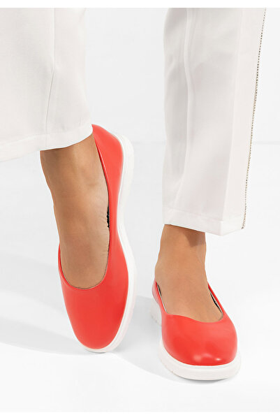 B T Shoes Gimona women's orange Ballet Flats