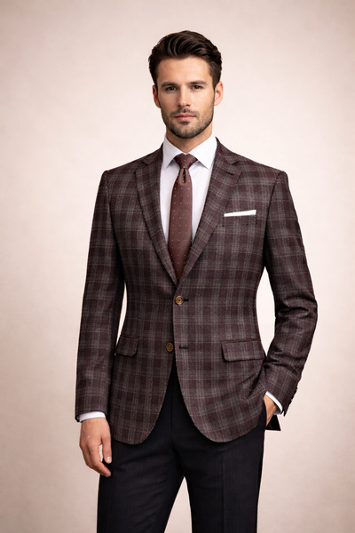 FABIO CASSEL Slim Fit Erkek Tek Ceket – Modern Kesim Premium Kumaş