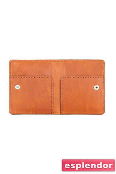 esplendor Robin Leather Card Holder Wallet Rst2 Tan