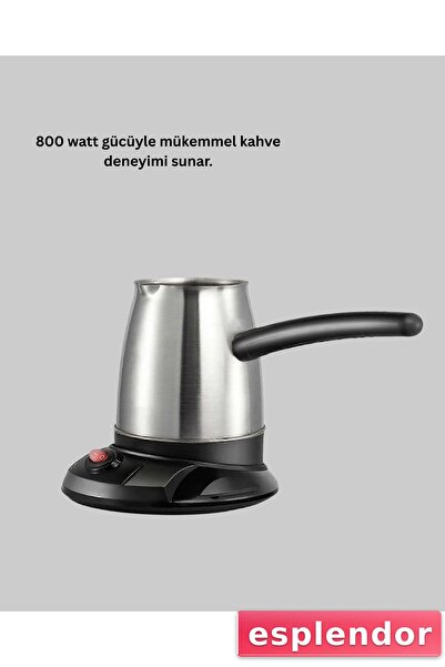 esplendor Electric Turkish Coffee Pot 800W with Wireless Rotating Base