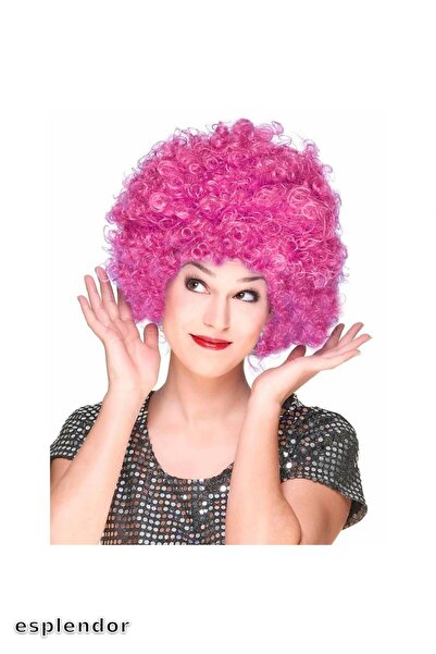 esplendor شعر مستعار أفريقي مجعد بلون فوشيا، شعر مستعار للحفلات