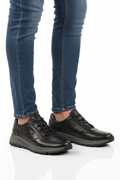 Fosco Siyah Hakiki Deri Erkek Casual Ayakkabı