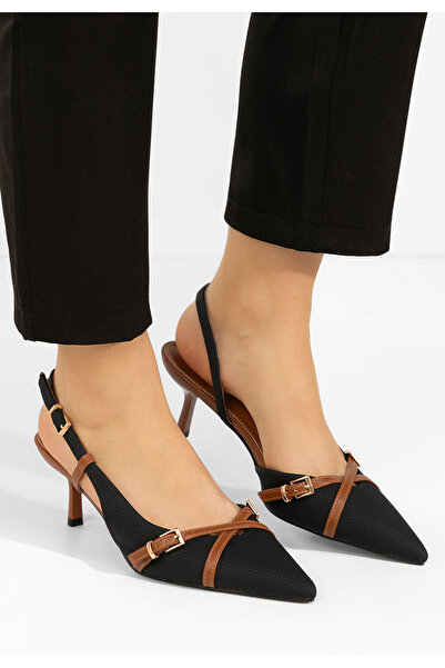 B T Shoes Pantofi slingback Ofeliana negri