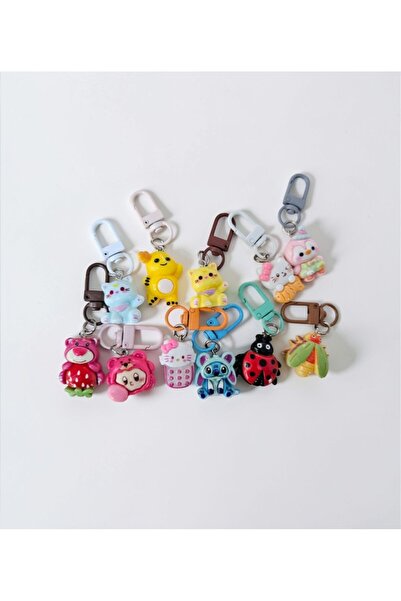 lstri 10 figurine decorative cu fermoar pentru copii, asortate, geantă breloc...