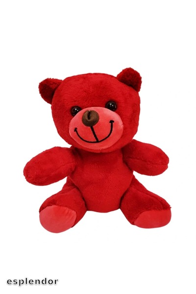 esplendor دمية دب قطيفة حمراء