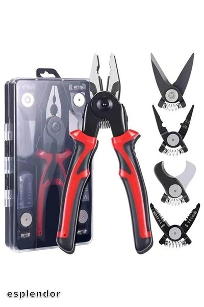 esplendor طقم كماشة يدوية برؤوس قابلة للتبديل 5 قطع