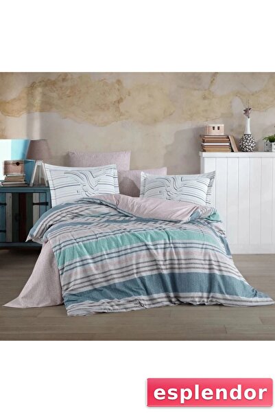 esplendor Hobby Double Ranforce Duvet Cover Set Debora Turquoise