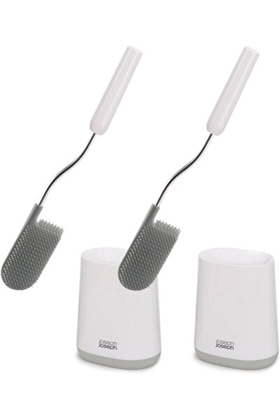 Joseph Joseph Toilet Brush, White/Grey, Set of 2