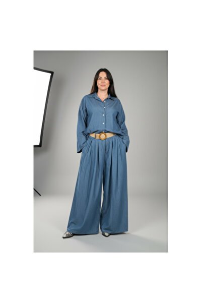 FeteRL Light Blue Denim Set with Included Belt