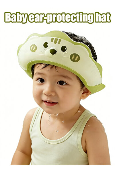 Generic قبعة استحمام للأطفال، قبعة استحمام سيليكون قابلة للتعديل، قبعة استحما...