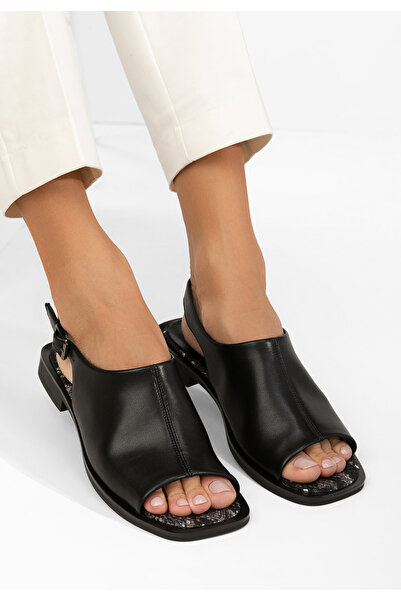 B T Shoes Sandale dama piele Saryna negre