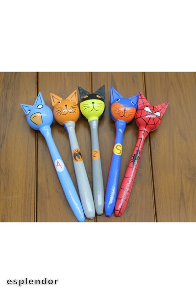 esplendor مجموعة ماراكاس خشبية مكونة من 5 قطع موديل 1