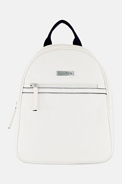 Nautica Women Brand Logo Backpack 29 H x 23 L x 10 W cm, White