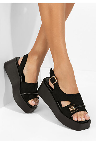 B T Shoes Sandale cu platformă Levy negre