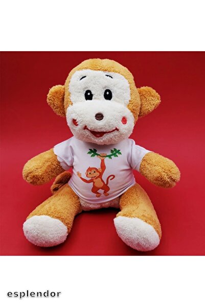 esplendor تي شيرت لطيف قرد قطيفة