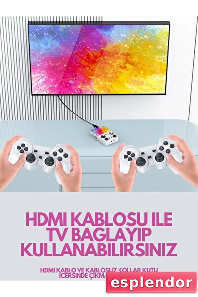 Genel Markalar El Atarisi 3.5 UltraHd Ekran Gamepad Retro Atari PSP/PS1/NeoGe...