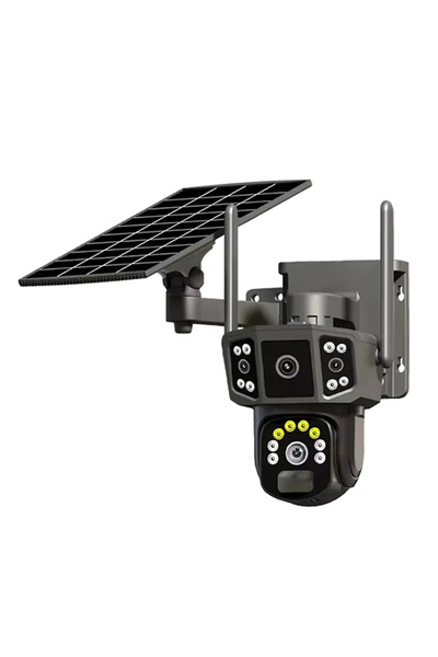 Generic Wireless Solar Security Camera WiFi 3MP+3MP Smart CCTV Camera Solar P...