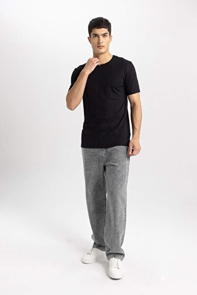 DeFacto Slim Fit Crew Neck Premium Quality Basic T-Shirt