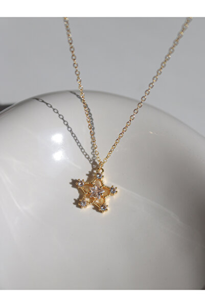 Reorah Collection White Stone Star Necklace