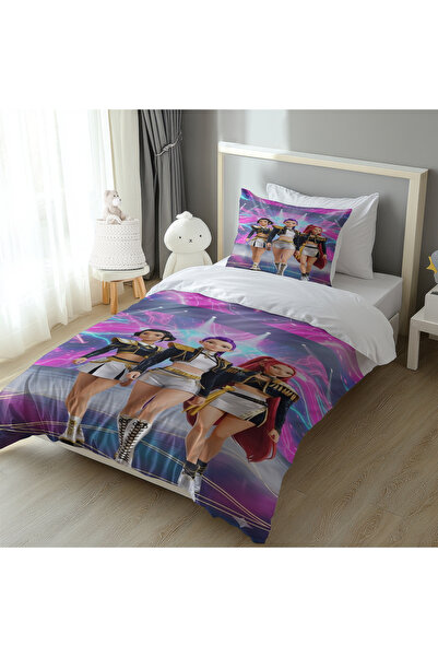 GENELOEM Huntrix Kpop Ekibi YATAK ÖRTÜSÜ M72