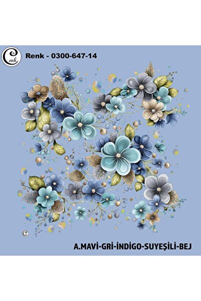Cenk Desenli Oyalık Yazma - 0300-647