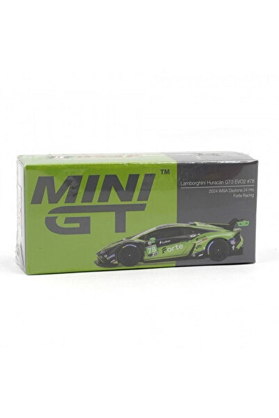 TOYFEST Mini Gt 1/64 Lamborghini Huracán Gt3 Evo2 # 78 Forte Racing 2024 Imsa...