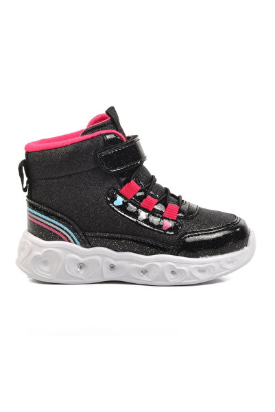 Aspor Black Polyester Blended Girl's Boots