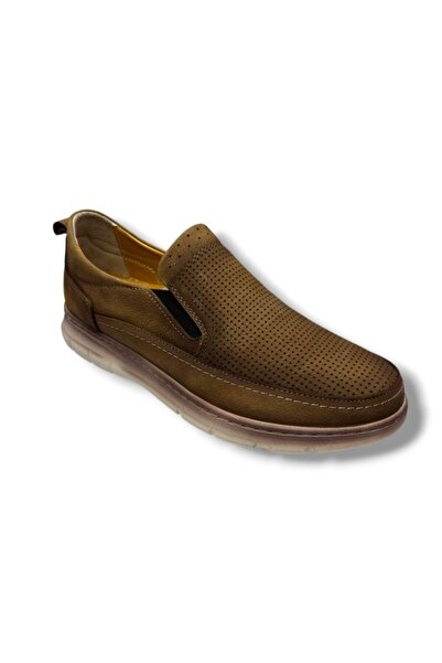 BİRKAN 2038-26 Genuine Nubuck Leather Anatomical Elastic Men's Shoes