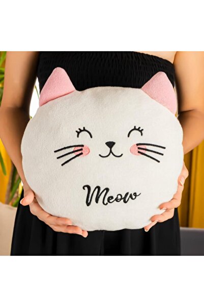 BEST PARTİ Cat Figure Plush Pillow 30 cm