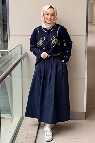 sentez giyim Sentez Ely Beli Lastikli Etek