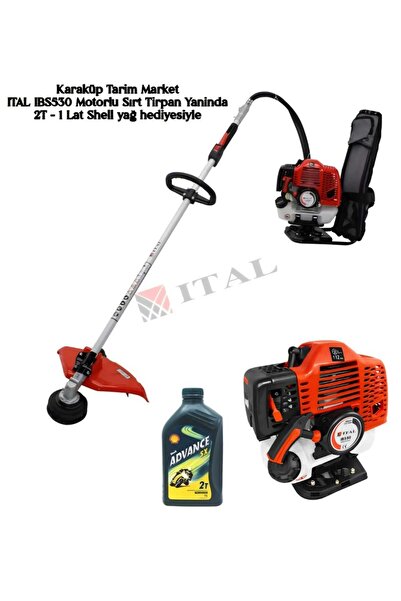 İtal IBS530 Motorlu Sırt Tırpan 2,3 HP / Otomatik Misina Başlık + Testere + 1...