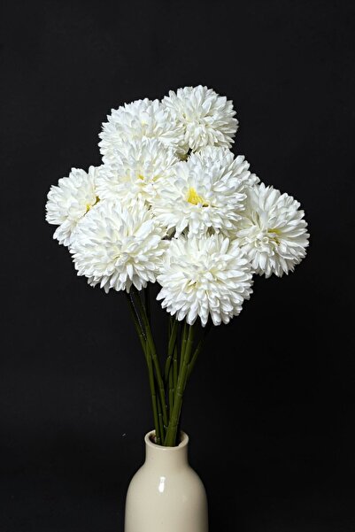 Luxe Floral Bouquet 5 قطع من زهور الكرزانتيم الاصطناعية