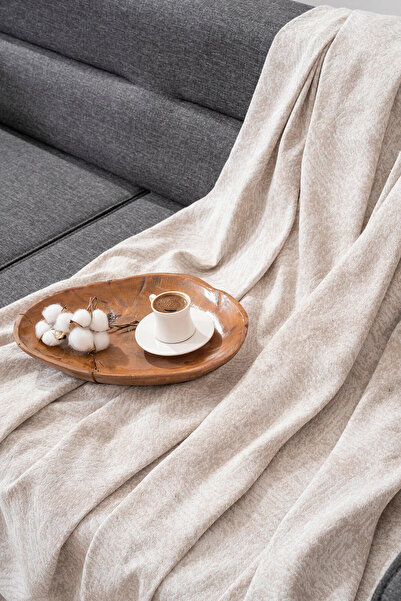Bovia Home Pamuklu Koltuk Örtüsü / Saçaklı Koltuk Şalı