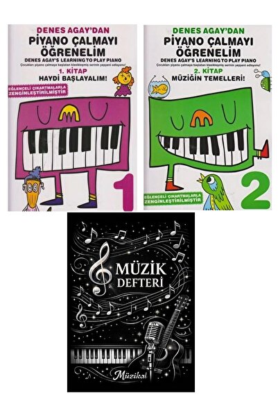 Denes Agay 1 - 2 Müzik Defteri Hediyeli