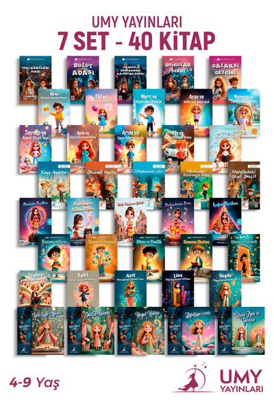 UMY Yayınları 40 Kitaplık 7 Hikaye serisi - 1. Sınıf ve 2. Sınıf Okuma Kitapl...