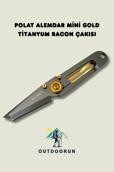 Outdoorun Polat Alemdar Mini Gold Titanyum Çakısı – 14 cm