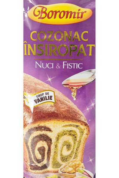 Boromir Cozonac Insiropat cu Nuci si Fistic 550 gr