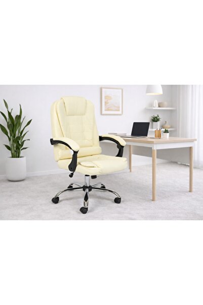 Crestj A luxurious leather office chair with a comfortable and stylish design...