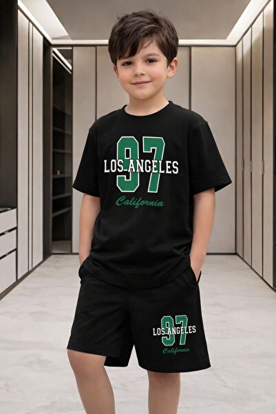 daxia sportswear & company Boy's Los Angeles 97 Printed Shorts Set (New Product)