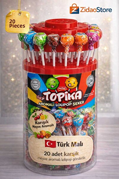 Emrah Gültekin 20 قطعة من حلوى المصاصات بنكهة توبيكا، حلوى المصاصات بنكهة الف...