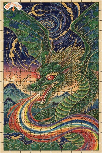 Esranın Dünyası Dragon Fire Double Layer Framed Wooden Puzzle 150 Pieces 20X30