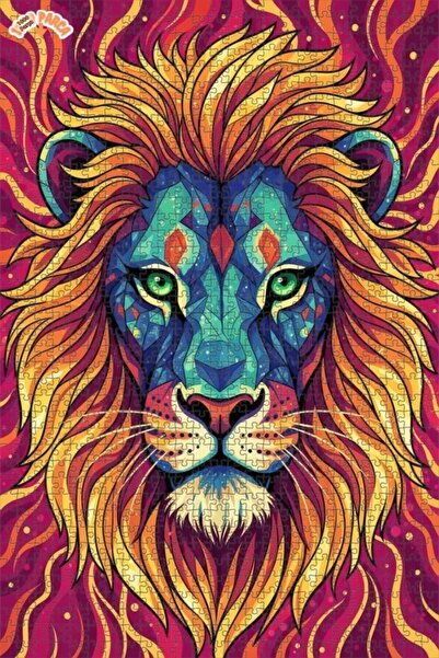 Esranın Dünyası The Lion King Mosaic Art Look Wooden Puzzle with Double-Layer...