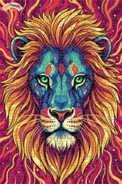 Esranın Dünyası The Lion King Mosaic Art Look Wooden Puzzle with Double-Layer...