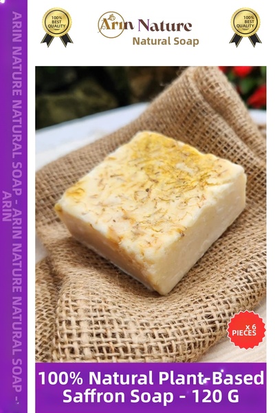 Carlburn # صابون الزعفران العشبي الأصلي 100% طبيعي وذو رائحة جميلة للشعر والو...