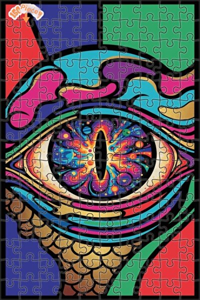 Esranın Dünyası Galactic Eye Art Double-Layer Framed Wooden Puzzle 150 Pieces...