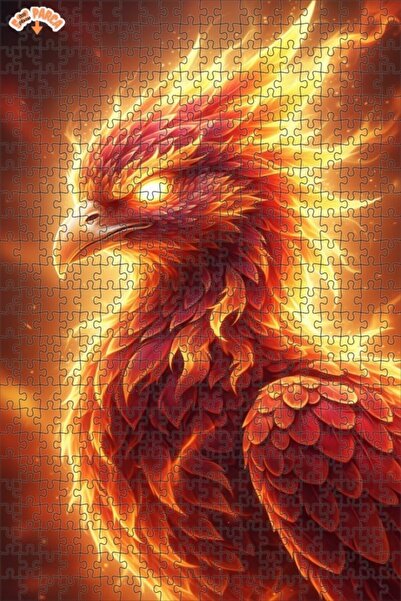 Esranın Dünyası Flame Queen Phoenix Oil Painting Lookalike Double-Layer Frame...